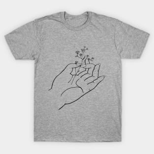 Delicate Inked Hand T-Shirt